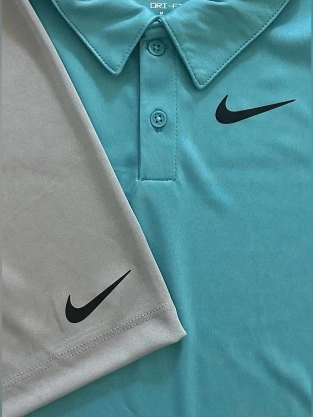 Nike Boys Dri-Fit 2 Piece Set Polo Shirt & Shorts Teal Gray Size 6 NWT - Picture 5 of 6